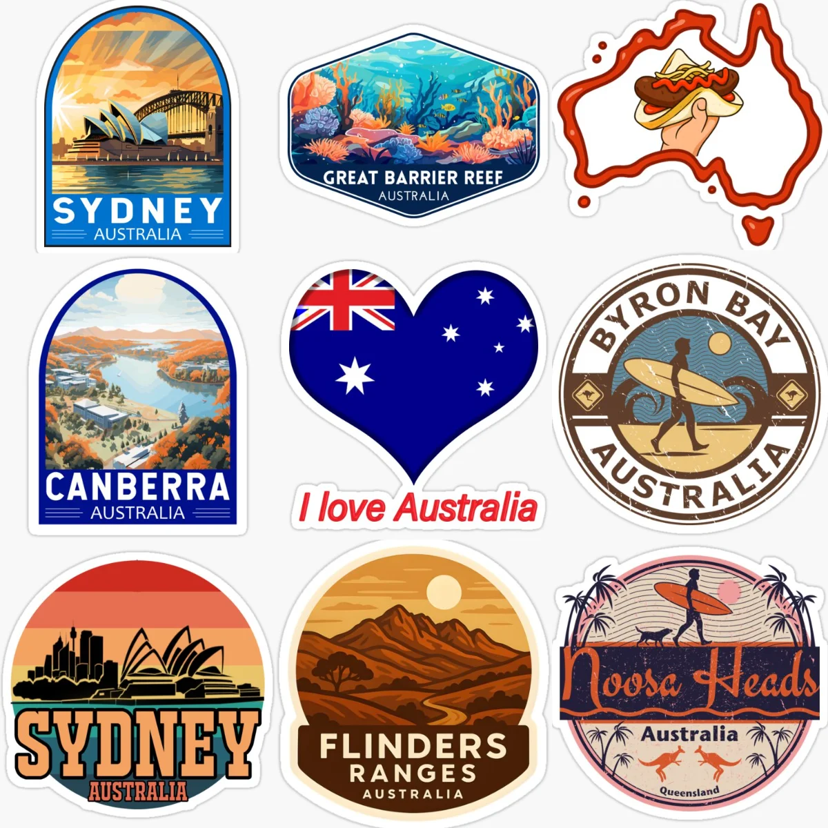 Car Accessories Australia - Pegatinas creativas impermeables con emblema del