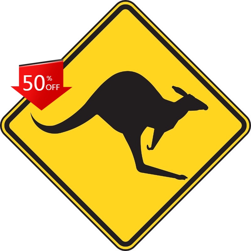 Car Accessories Australia - Pegatina de Canguro, Señal de Cruce,