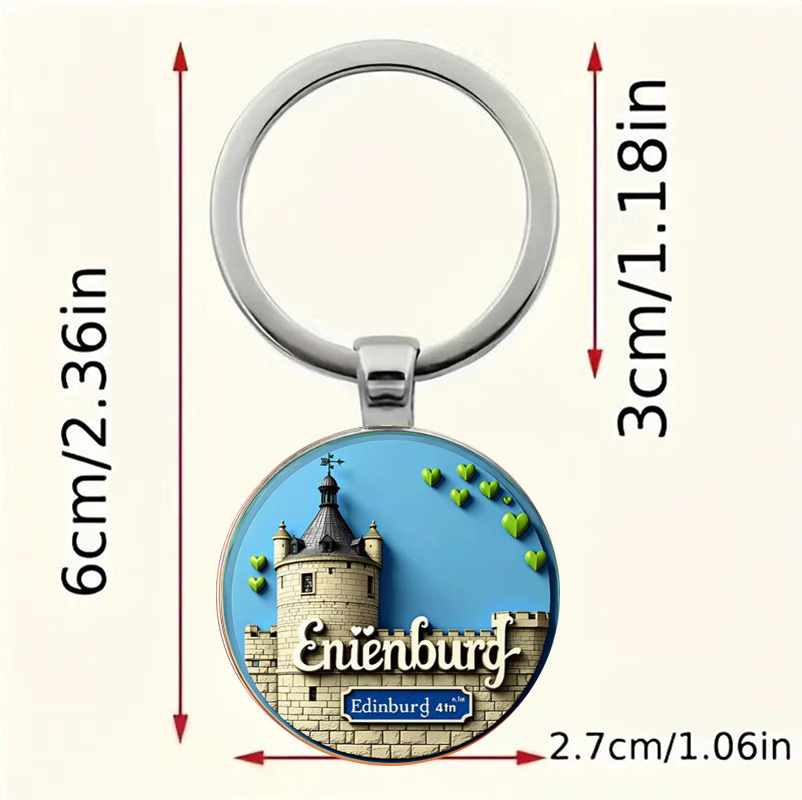 Llavero redondo, llavero con t - Car Accessories Edinburgh reseña y precio